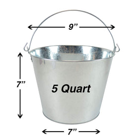 BARsics 5-quart pail close-up highlights sturdy steel construction for repeated use.