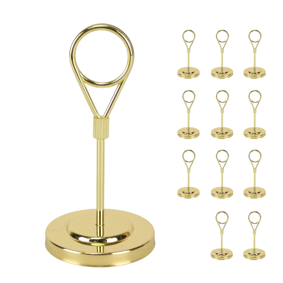 BARsics gold premium table card holders row display for elegant seating