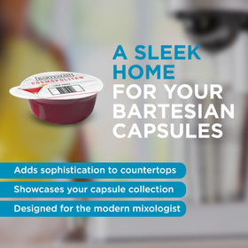 Bartesian capsule drawer side view highlighting compact storage