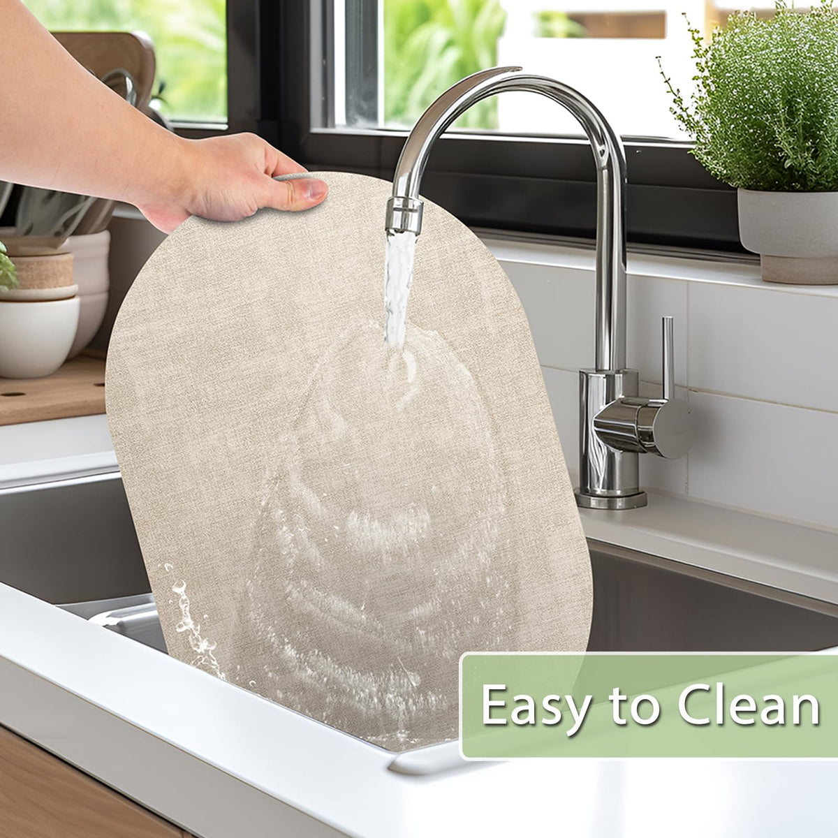 BARTHKIT waterproof placemats wipe clean quickly after spills