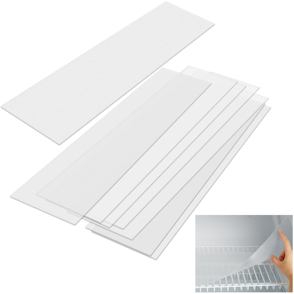 Barydat shelf liner clear 16x72 on a wire shelf keeps items visible and organized.
