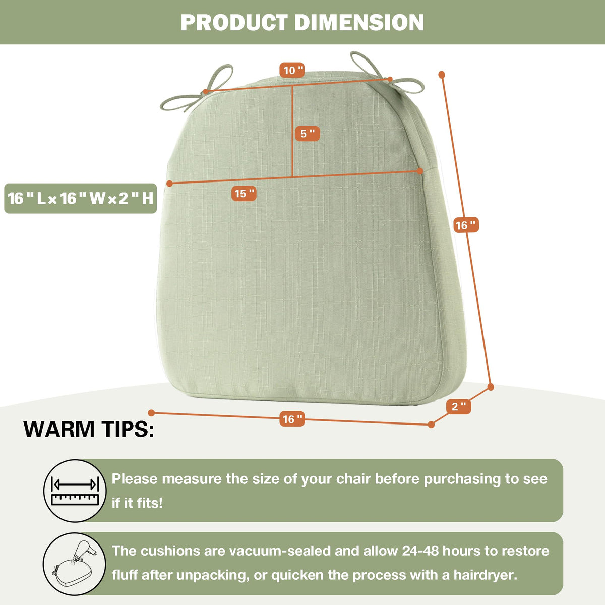 Battilo chair cushion with waterproof coating for light spills.