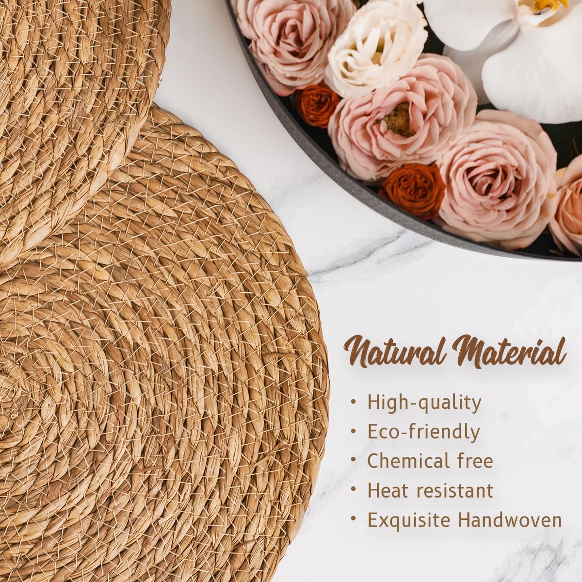 BAVIFY farmhouse decor placemats add warmth and texture to meals