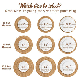 BAVIFY placemats hot pad round woven for versatile use and easy cleanup