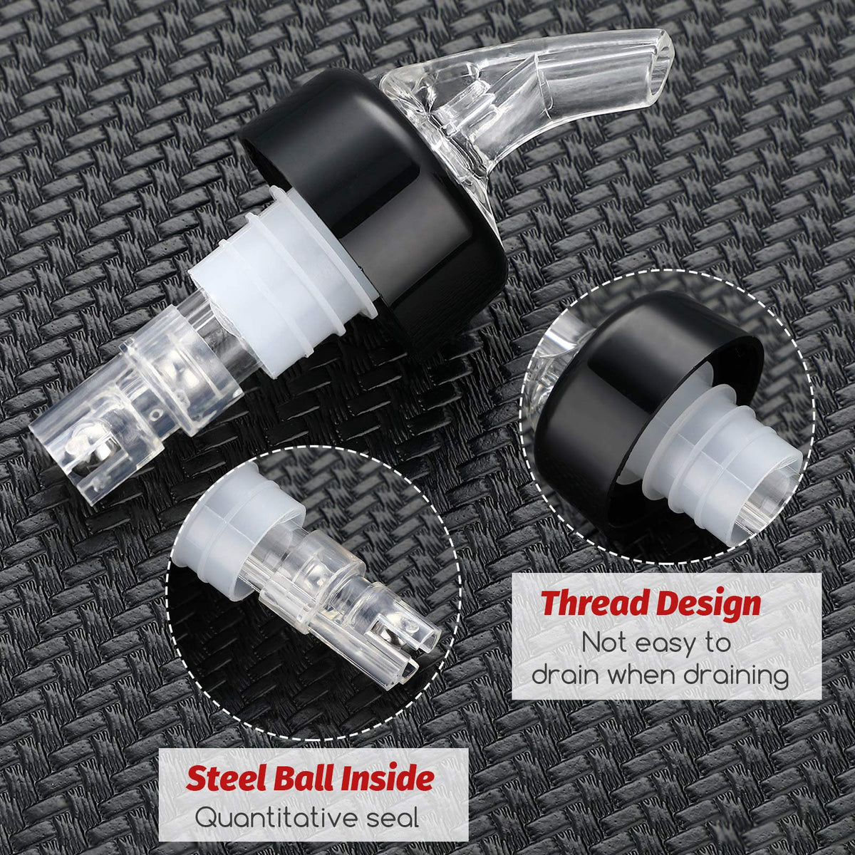 BBTO internal ball bearings ensure smooth pouring and consistent measurement