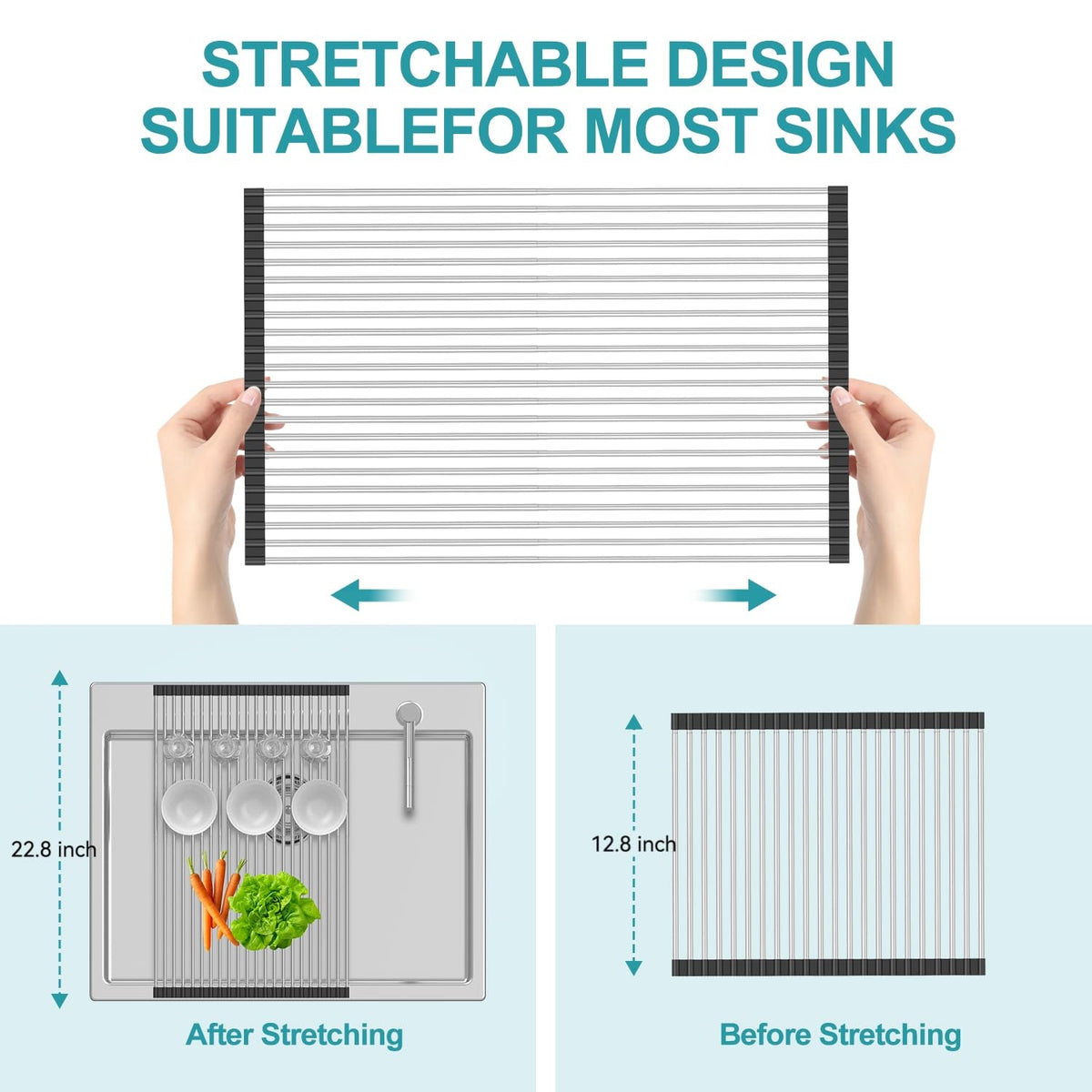 BBXTYLY roll-up rack adds extra shelf space in busy kitchens