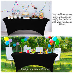 BDDC black table cover used in wedding and banquet decor setup