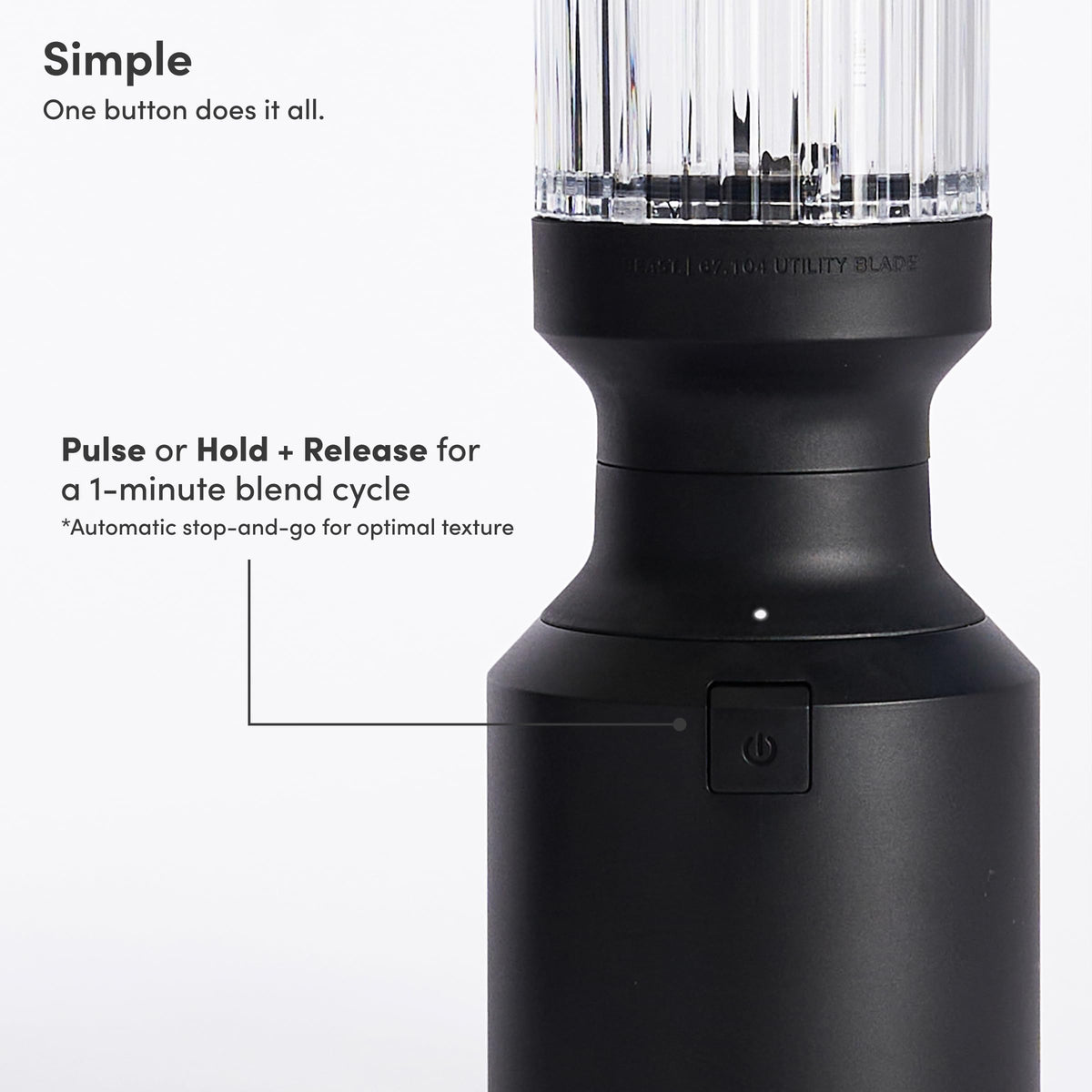 BEAST Mini Blender straw cap supports portable, spill-free beverages.