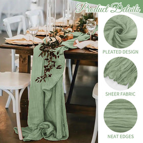 Beautane crinkle texture table runner adds romantic flair for celebrations.