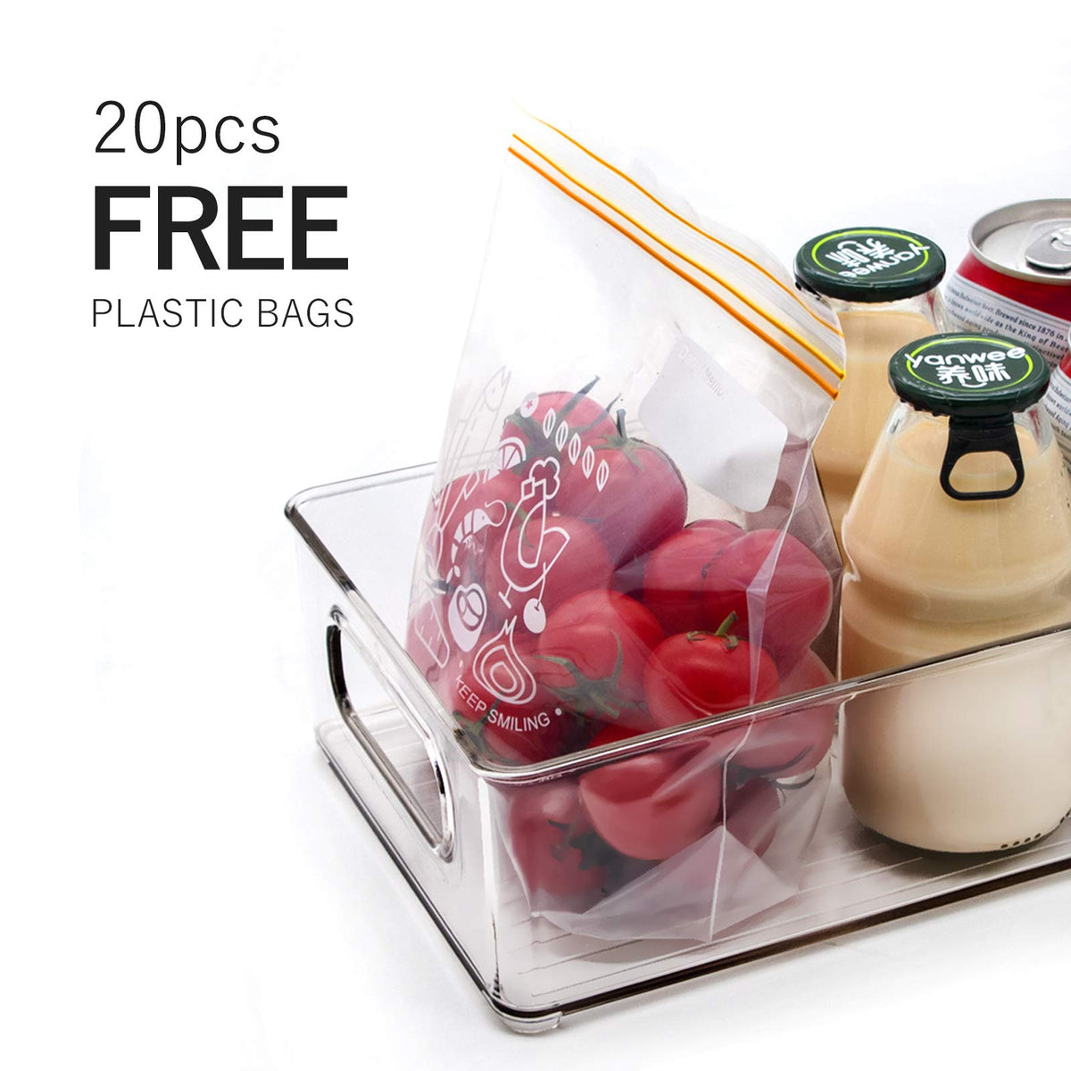 Beauty Cottage clear bins make quickly viewing contents simple and tidy