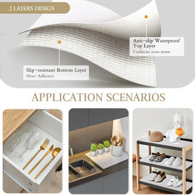 Beautysaid shelf liner waterproof guards against spills on kitchen shelves