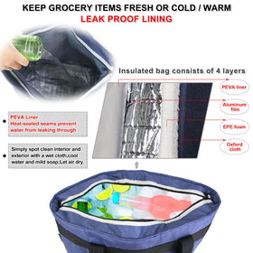 BeeGreen cooler bag pizza horizontal carry demonstrates spill-free delivery
