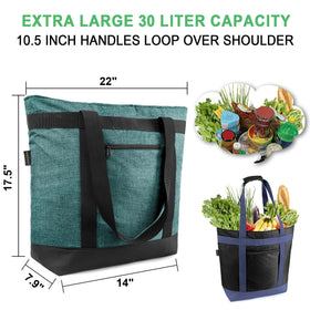 BeeGreen cooler bag with zippered top for secure, leak-free transport