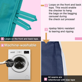 BeeGreen machine-washable grocery bags for easy cleaning after trips
