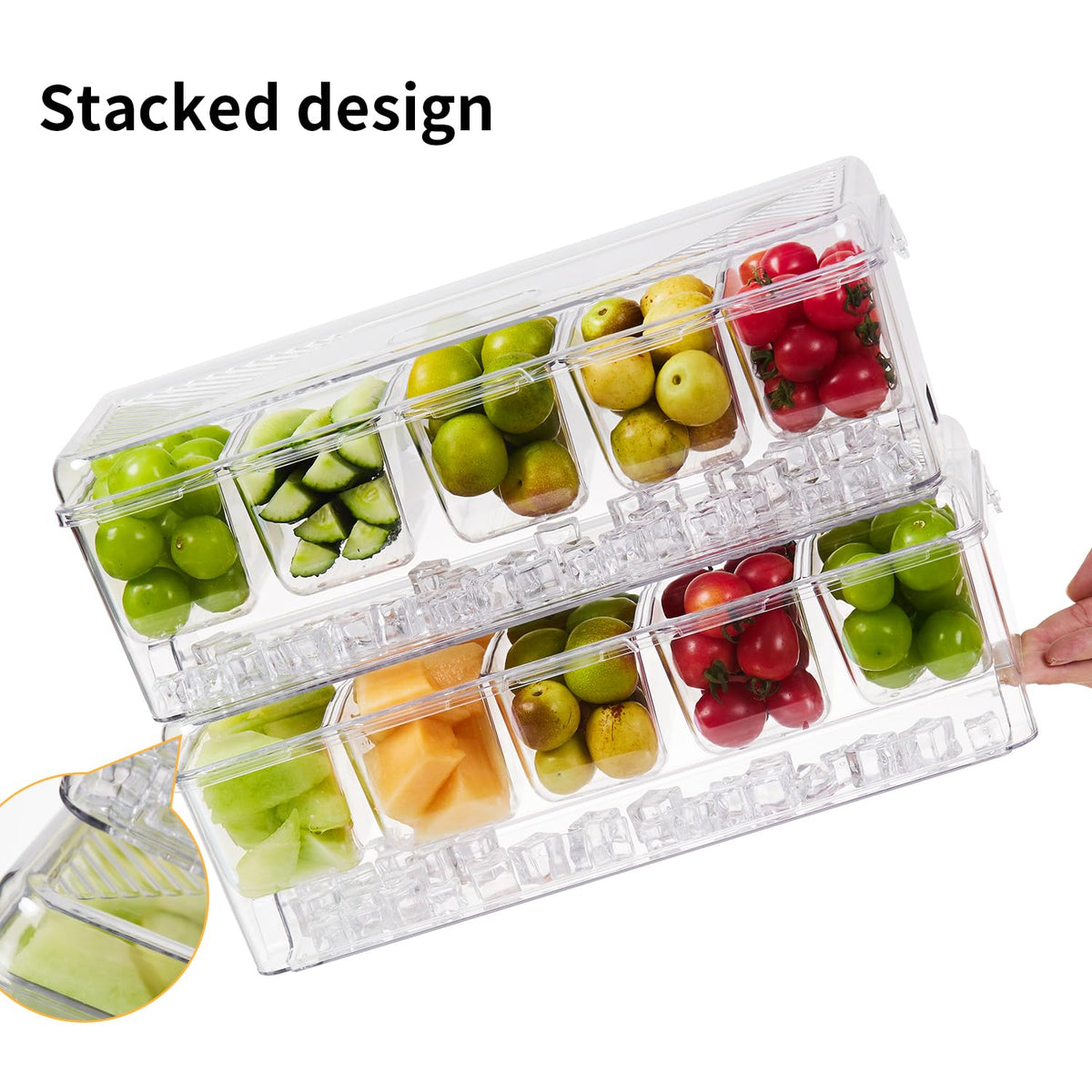 Beehomay five removable compartments allow flexible ingredient portioning.