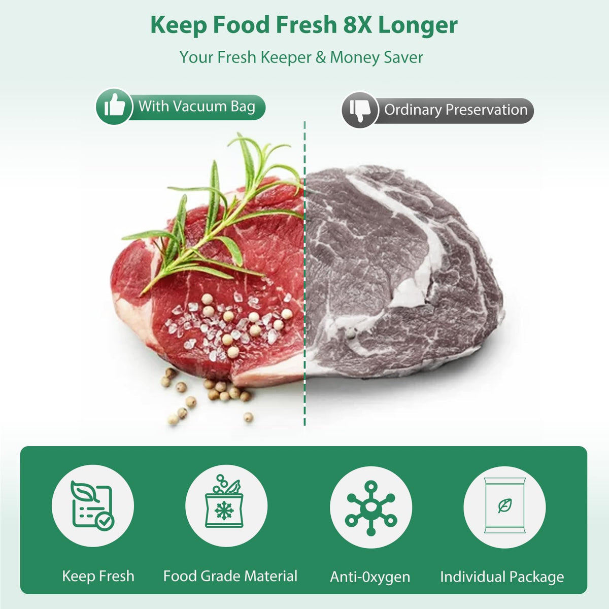 Beelicious Pro universal compatibility fits most vacuum sealers for simple kitchen sealing