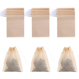 BEFORYOU 400 pack tea filter bags in natural color ready for loose leaf tea brewing