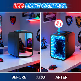 BEICHEN Mini Fridge shows 6-color LED strip for mood lighting