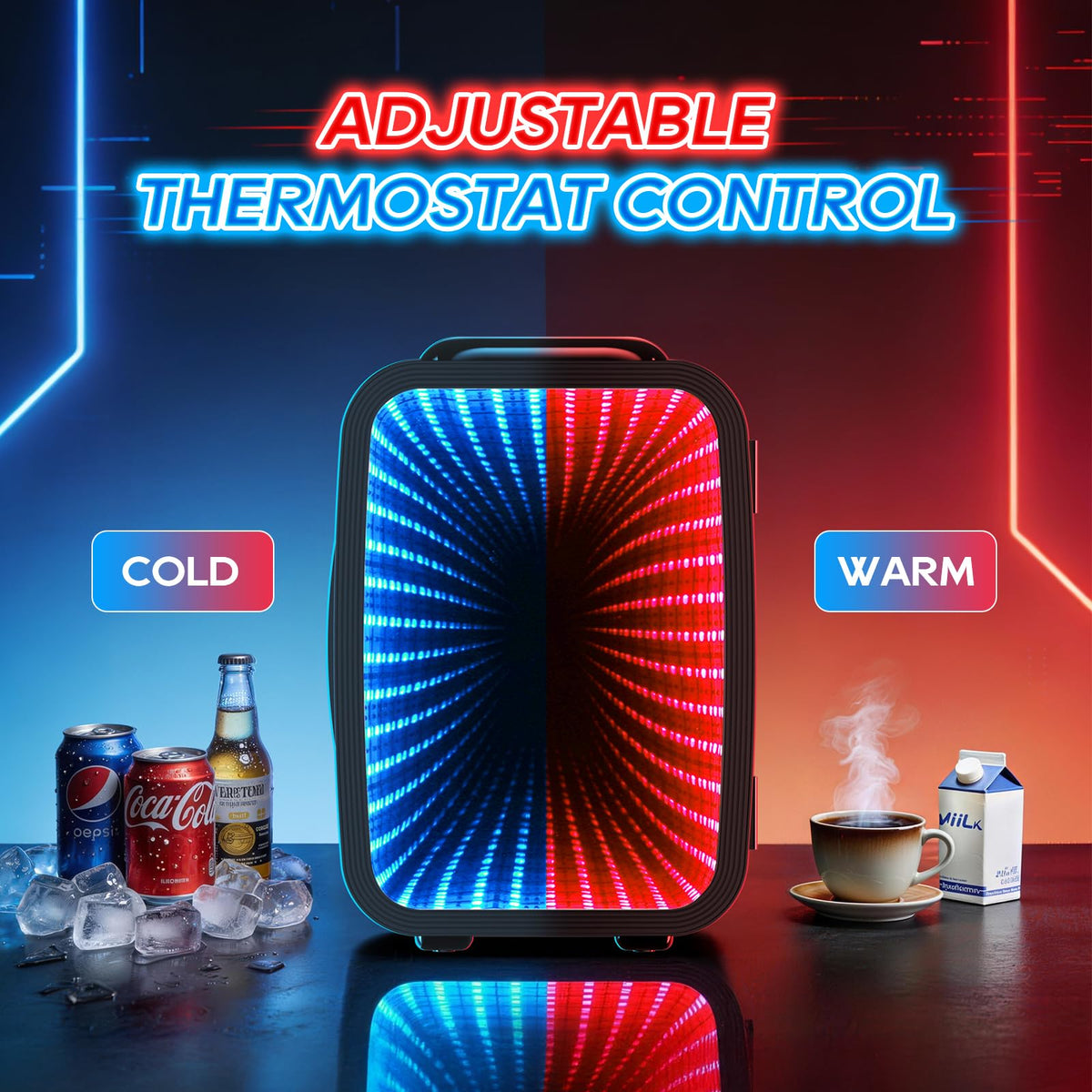 BEICHEN Mini Fridge cooling and warming mode keeps items ready