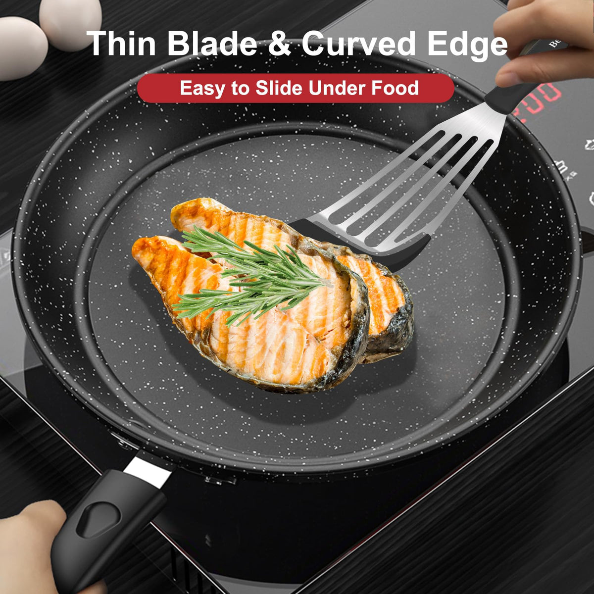 Beijiyi heat-resistant handle stays cool while cooking.