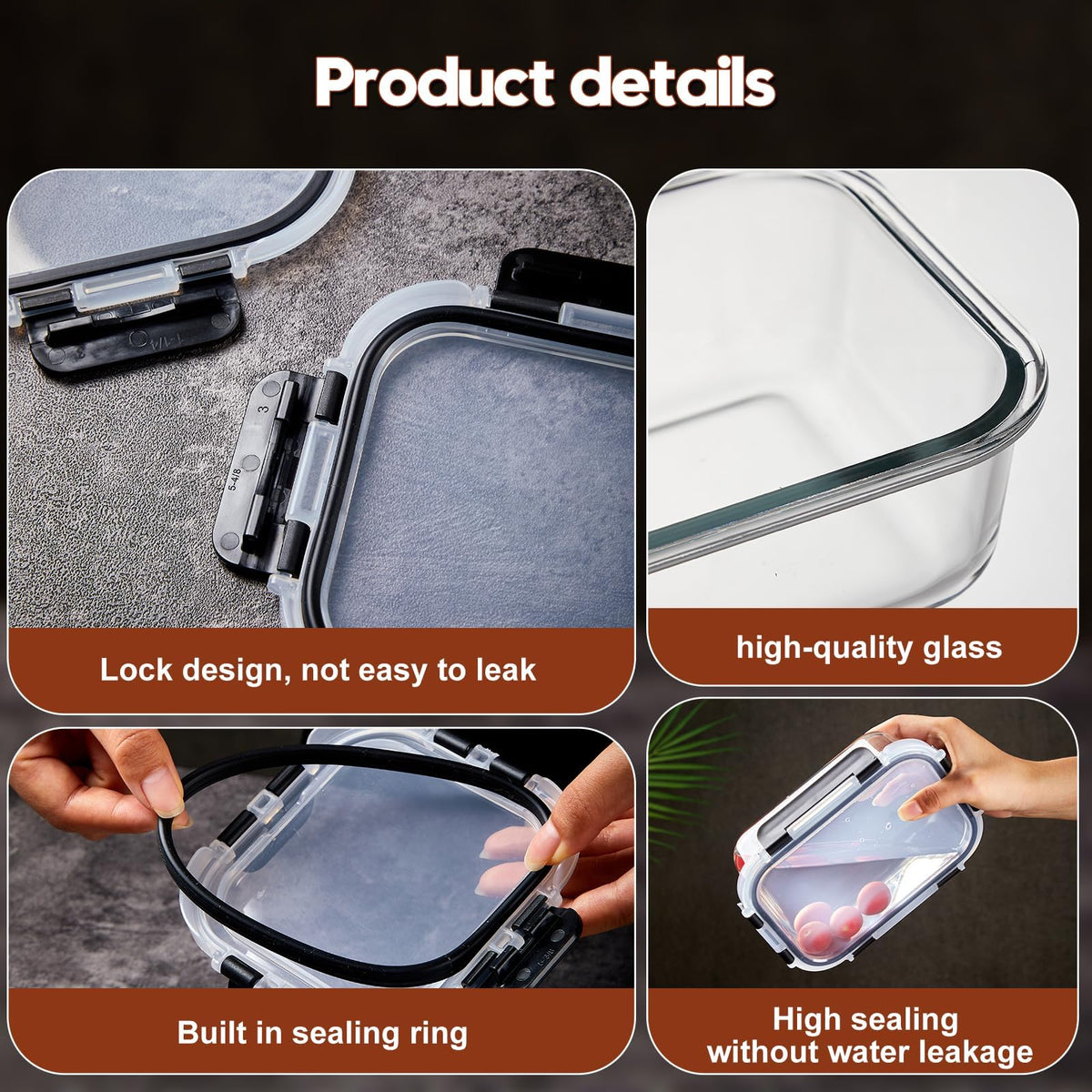 Belgol snap-lock lids with silicone seals prevent spills during transport.