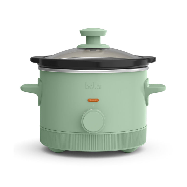 Bella 1.5 qt slow cooker Seaglass lid for easy visibility while simmering