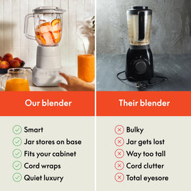 BELLA Flip & Store 10-speed dial enables versatile blending.
