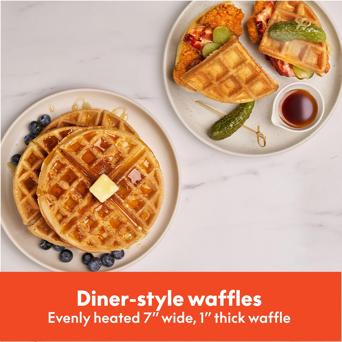 Bella Flip and Store waffle maker stands upright for compact storage