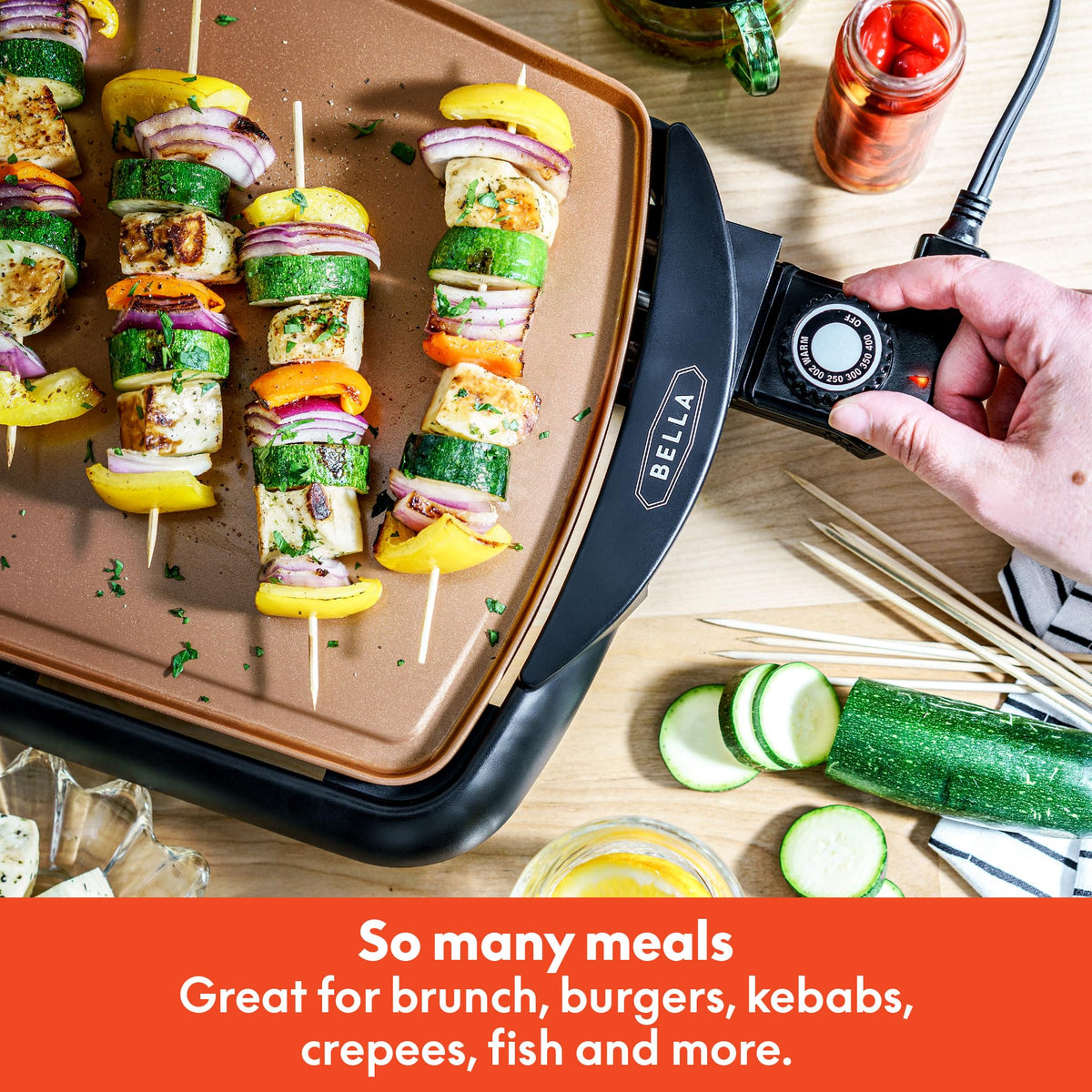 BELLA healthy-eco nonstick coating enables easy cleanup