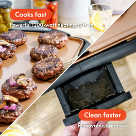 BELLA electric griddle large surface ideal for multiple items at once