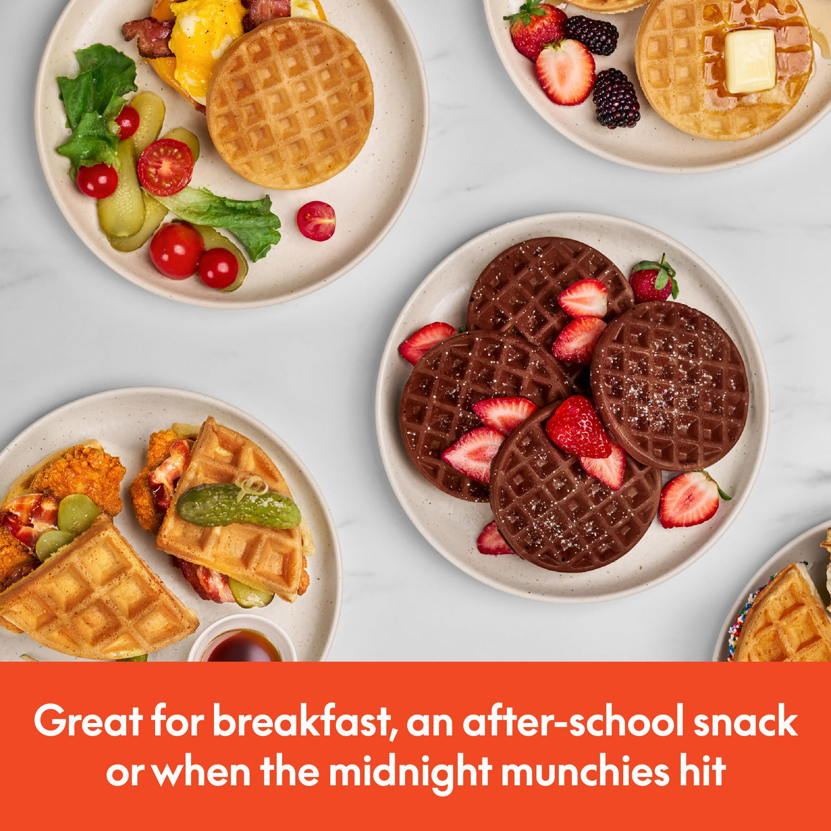 Bella interchangeable plates expand breakfast and snack options.