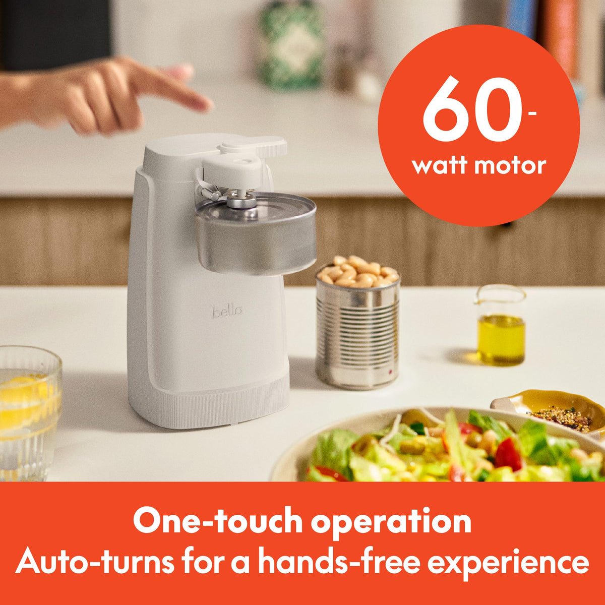 BELLA knife sharpener with removable cutting lever for easy cleanup
