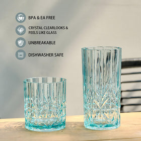 Bellaforte Tritan crystal-clear tumbler close-up highlighting clarity.