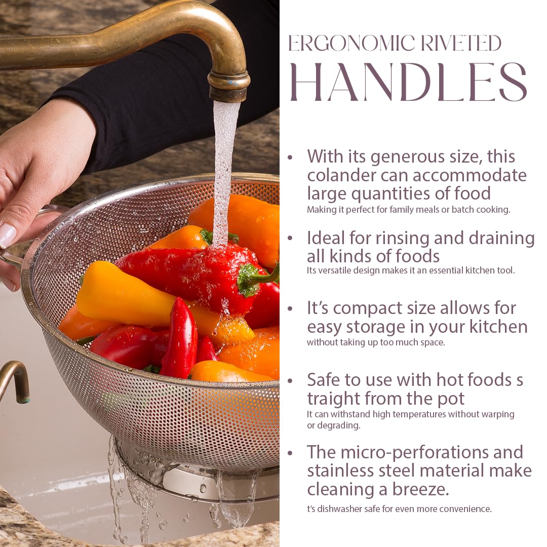 Bellemain 5 Qt colander is dishwasher safe for easy cleaning