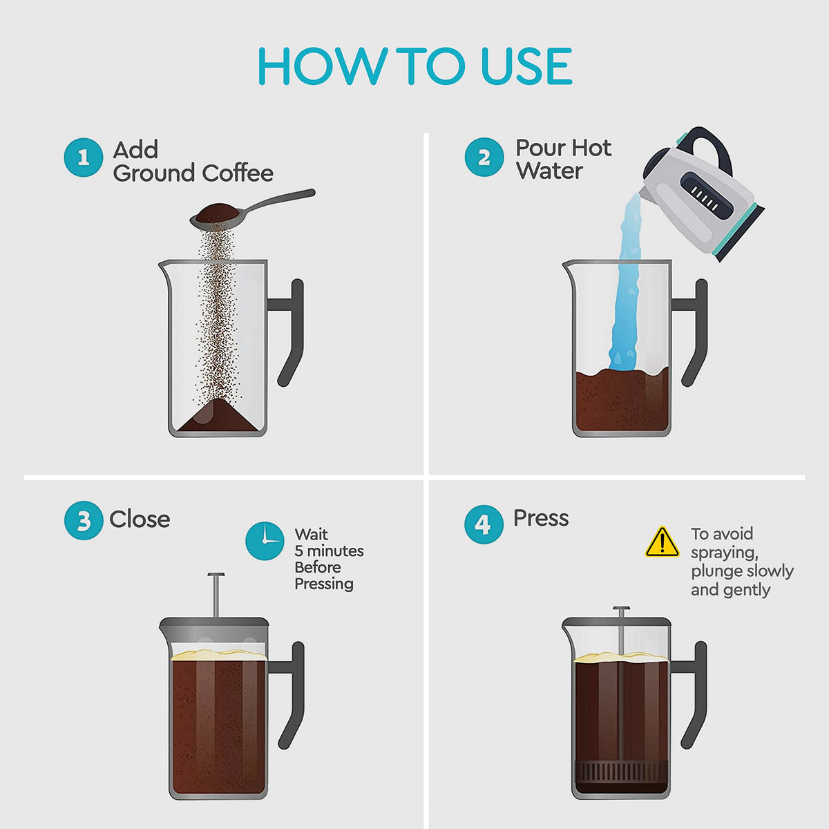 Belwares French Press 34 Oz home and office use setup illustrating daily coffee.