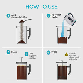 Belwares French Press 34 Oz home and office use setup illustrating daily coffee.