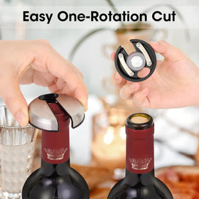Beneno all-in-one wine opener opens bottles and caps for versatile use.