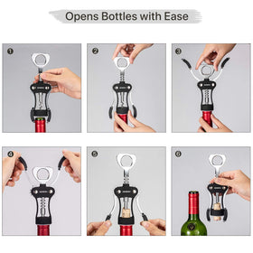 Beneno wine opener black upgrade look complements modern kitchen.