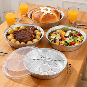 Benestanti clear lid on aluminum pan enhances visibility and freshness.