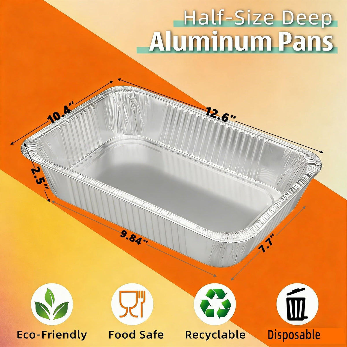 Benestanti disposable pans with lids for easy transport