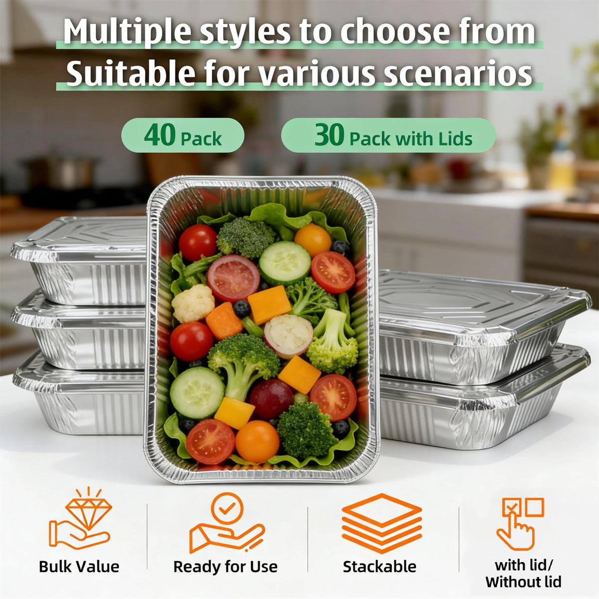Benestanti oven-safe aluminum pans ready for baking and roasting
