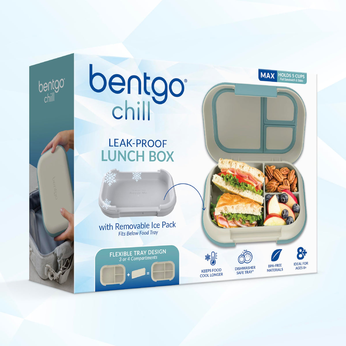 Bentgo Chill Max bone and glacier blue colorway for a modern look.