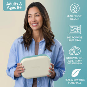 Bentgo Chill Max leak-proof locking clip prevents spills on the go.