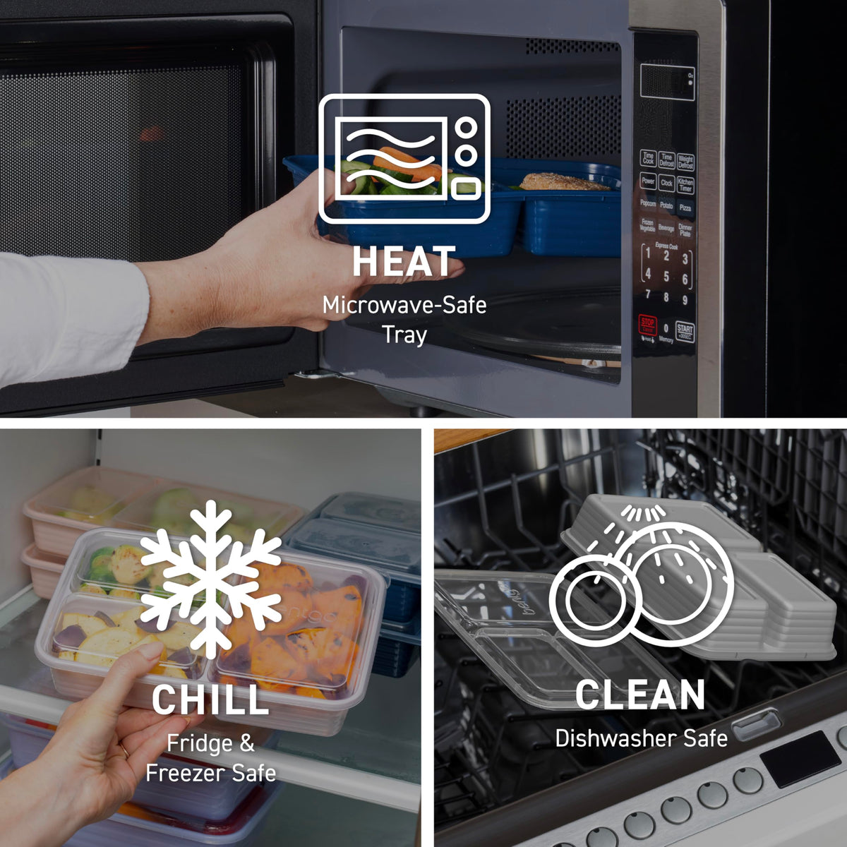 Bentgo Prep freezer-safe storage supports batch-prepping for busy weeks.