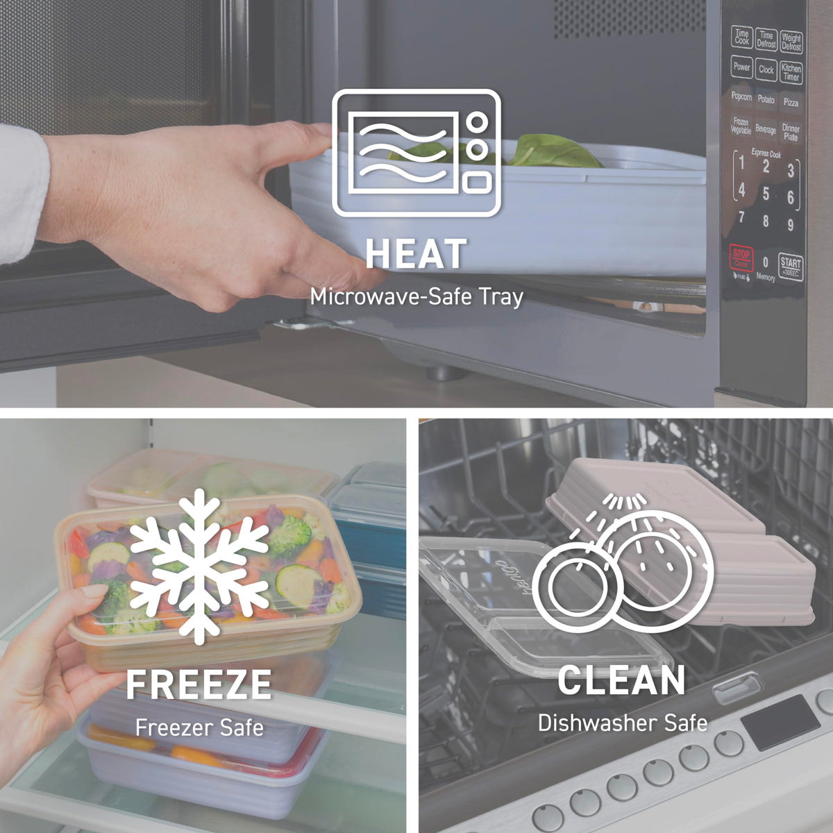 Bentgo Prep microwave-safe containers to reheat meals easily