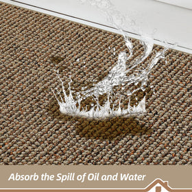 BEQHAUSE kitchen rug stain-resistant fabric shows durable surface for busy kitchens