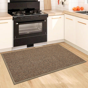 BEQHAUSE kitchen rug taupe color complements most decors