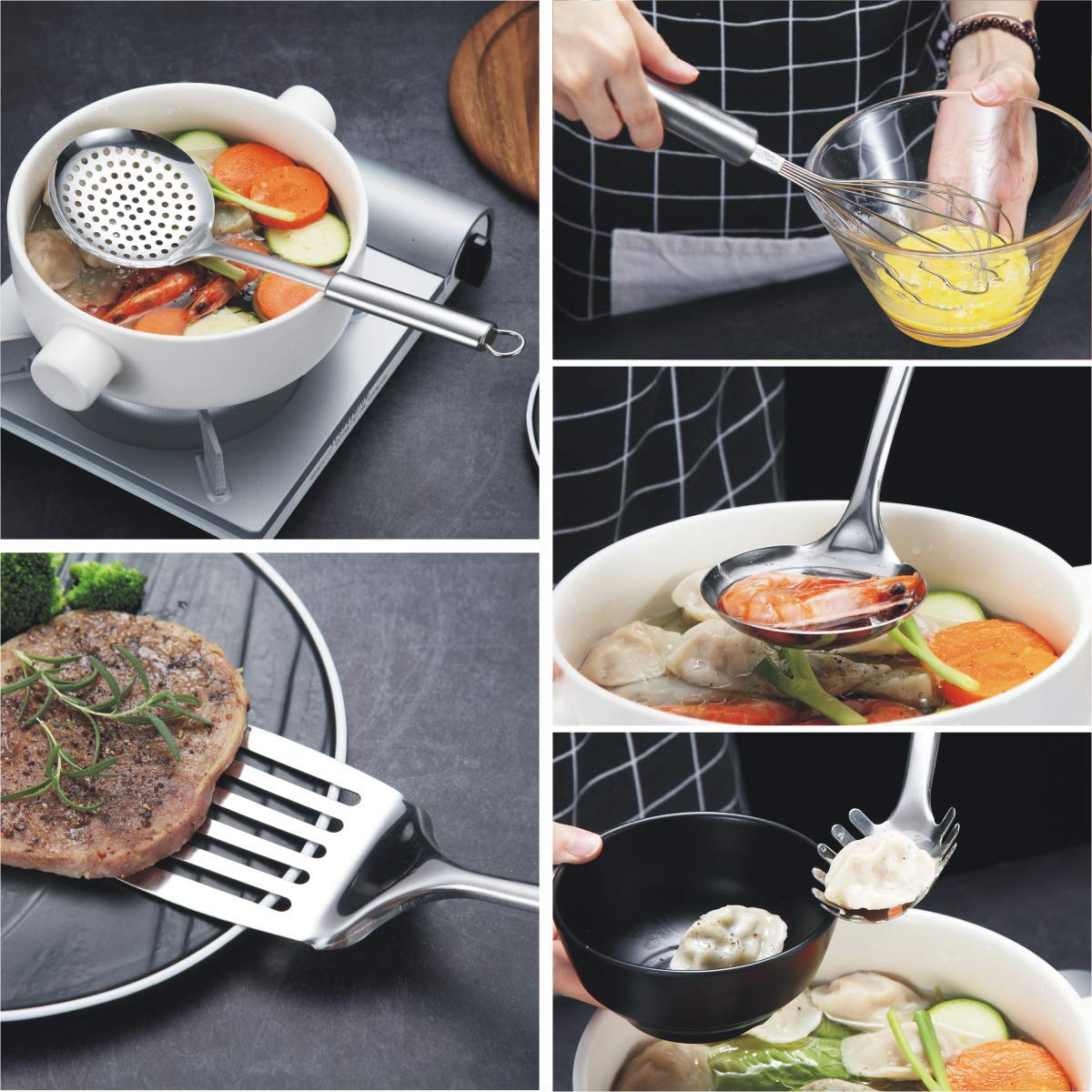 Berglander cooking spoon offers balanced grip for daily stirring and tasting.