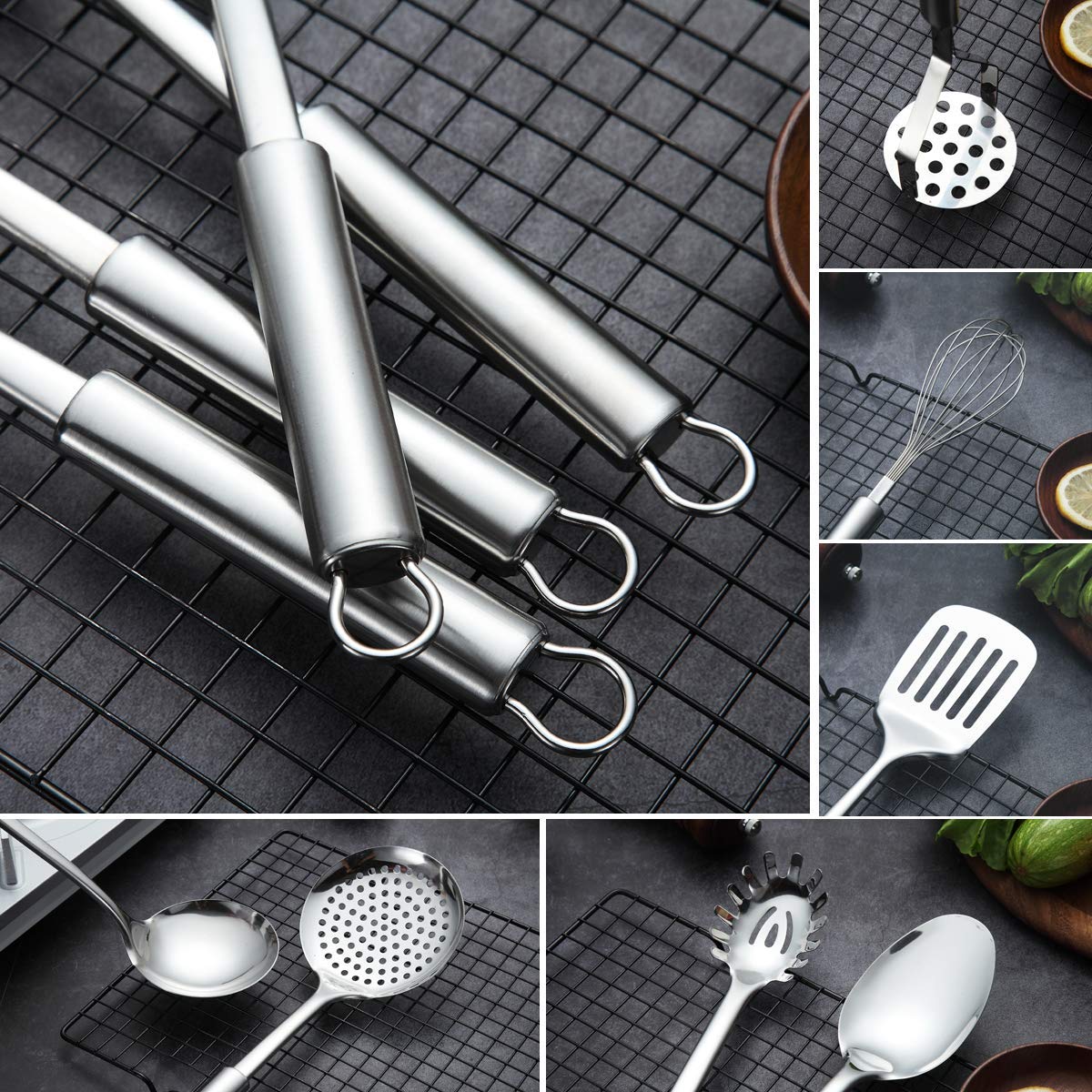 Berglander pasta server ideal for lifting pasta without clumping.