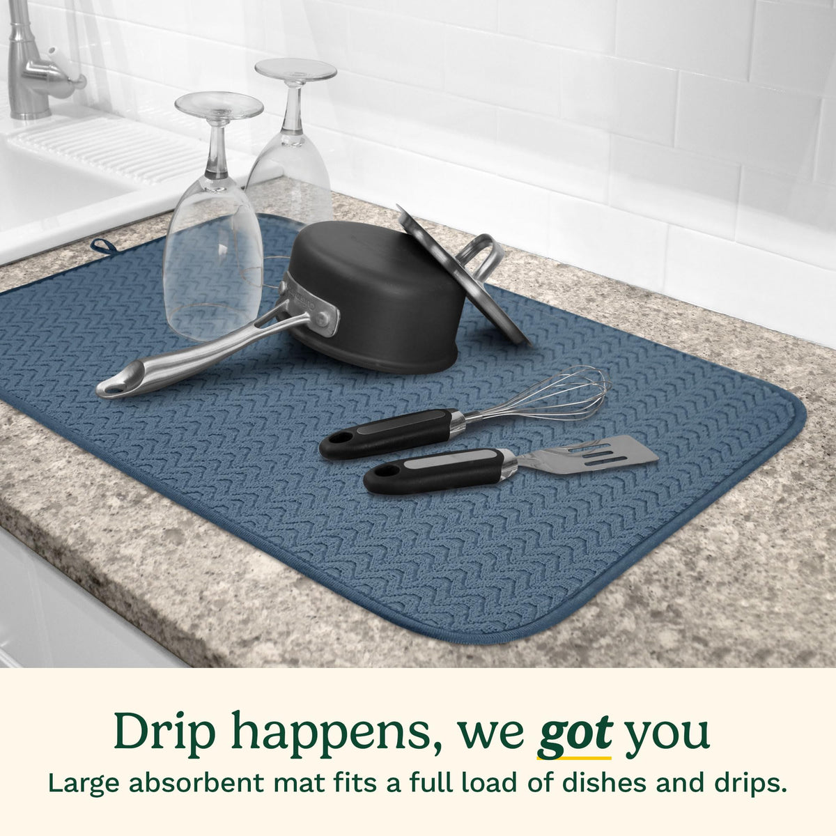 Best Brands Cuisinart dish drying mat, absorbent microfiber for fast drying.